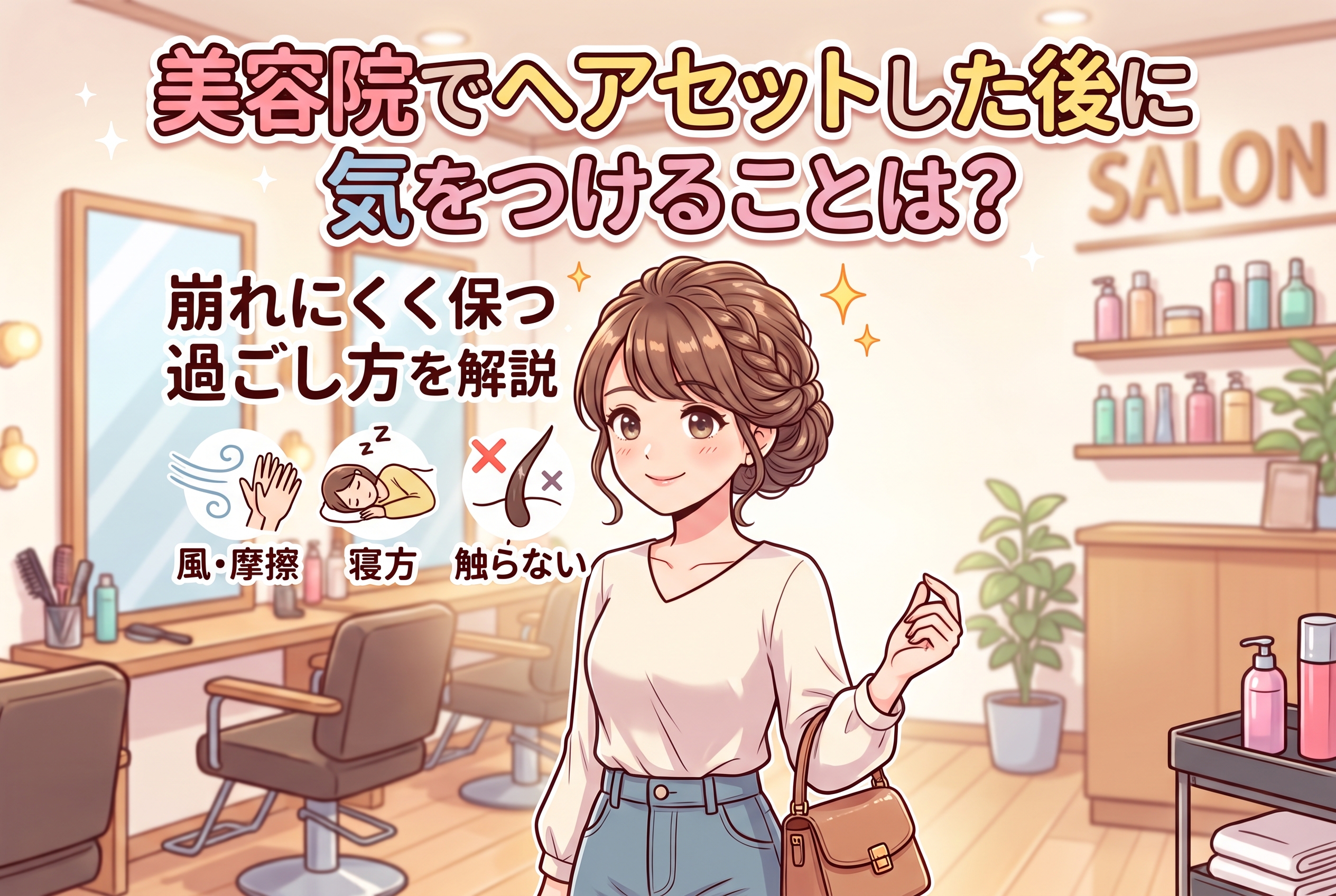 美容院でヘアセットした後に気をつけることは？崩れにくく保つ過ごし方を解説