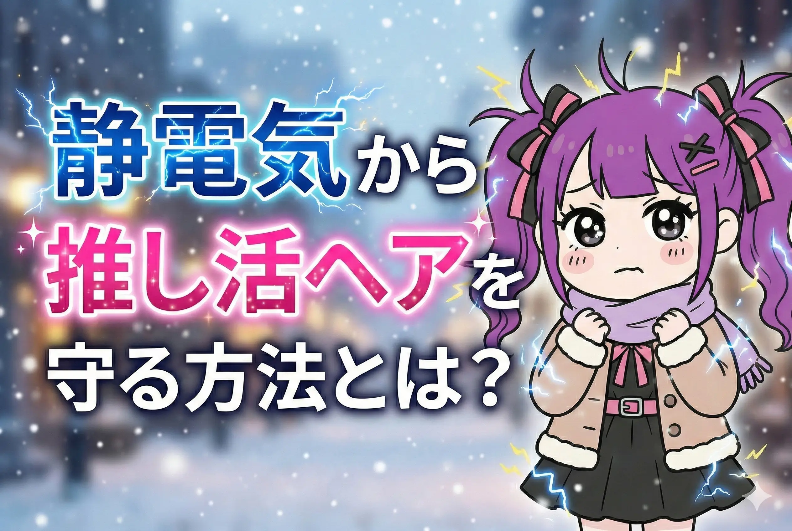 マフラーの静電気で推し活ヘアが崩れる人必見！ヘアセットが崩れないコツを解説