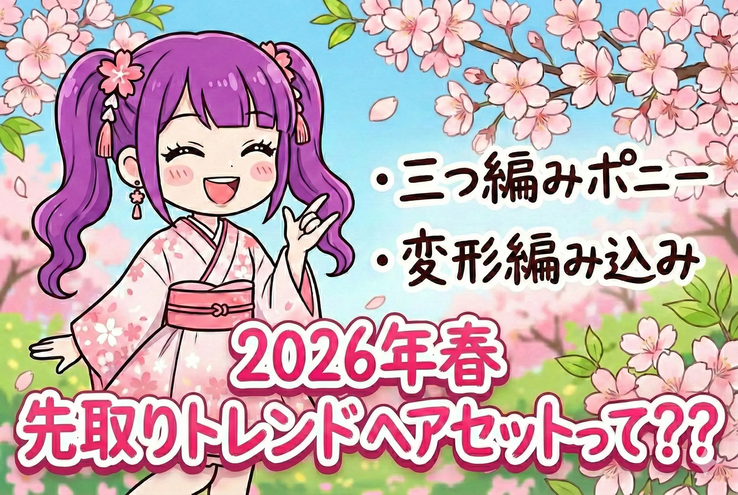 2026年春トレンド先取り｜三つ編みポニー＆変形編み込みヘアセット完全ガイド