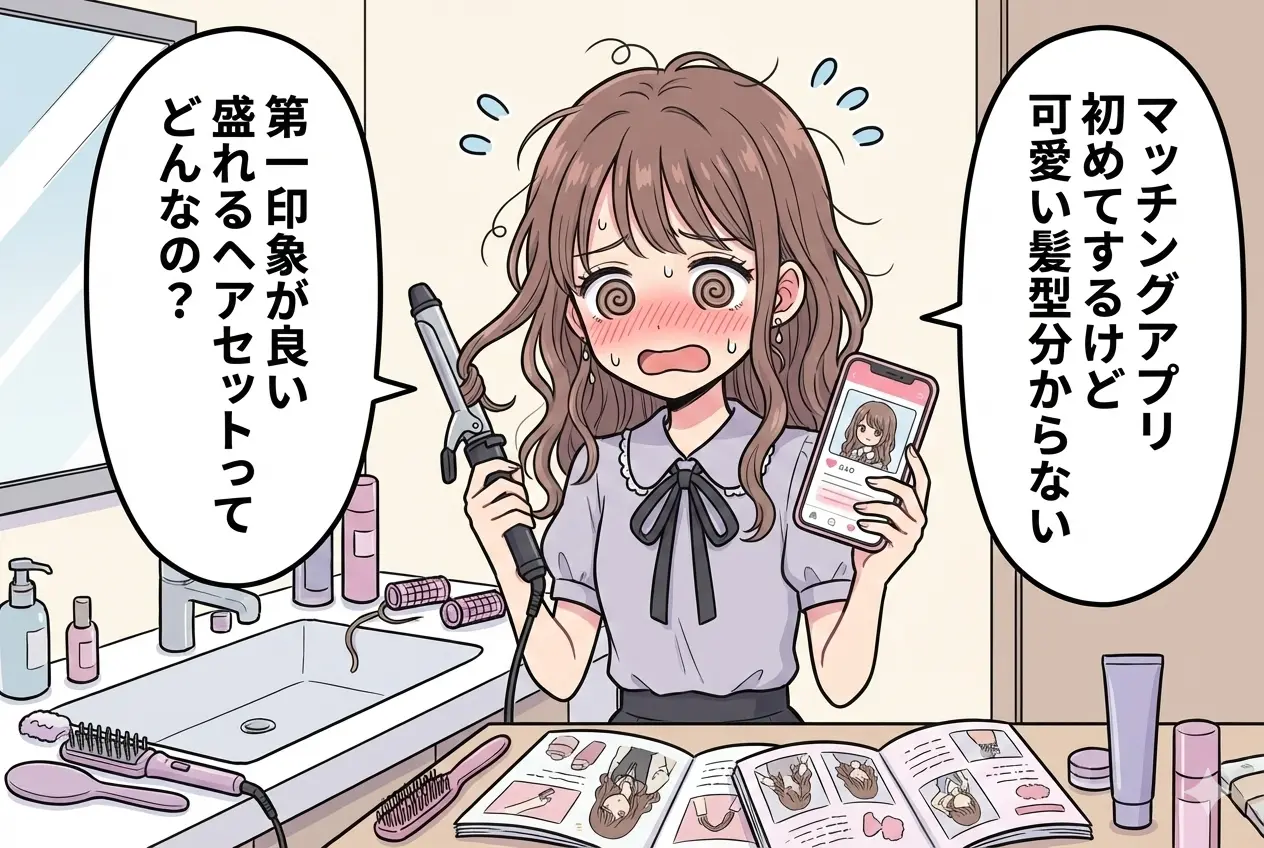マッチングアプリでモテる髪型とは？プロフ写真で「かわいい」を引き出すヘアセット術