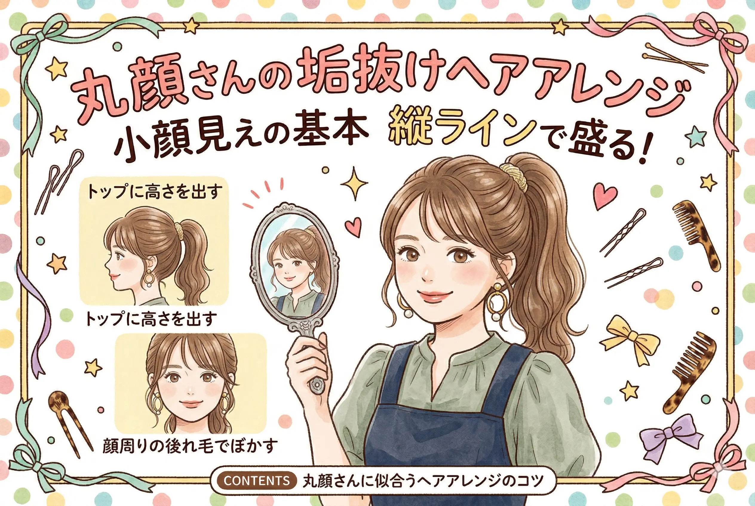 丸顔に似合うヘアアレンジ完全ガイド｜小顔見えも叶う最強バランス術