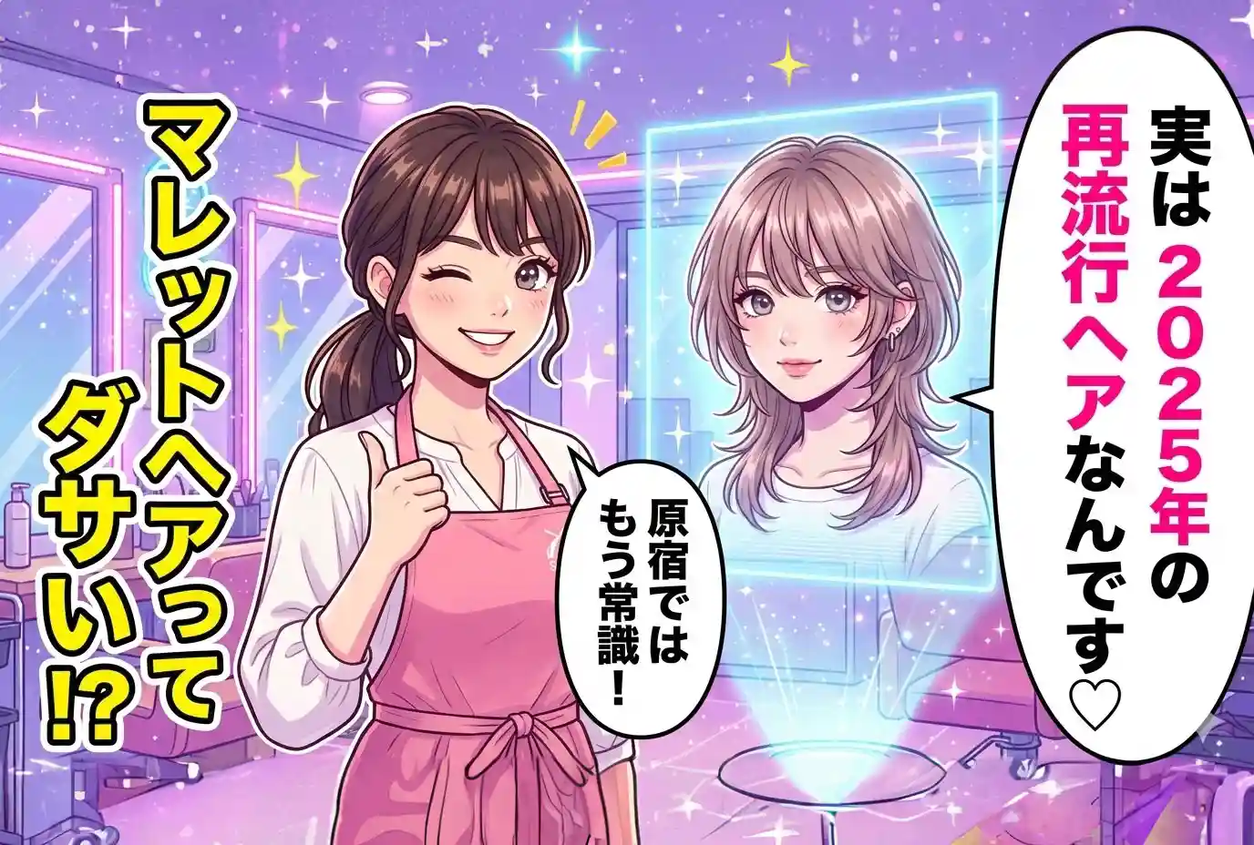 マレットヘアってダサい？実は2025年の再流行ヘアなんです♡