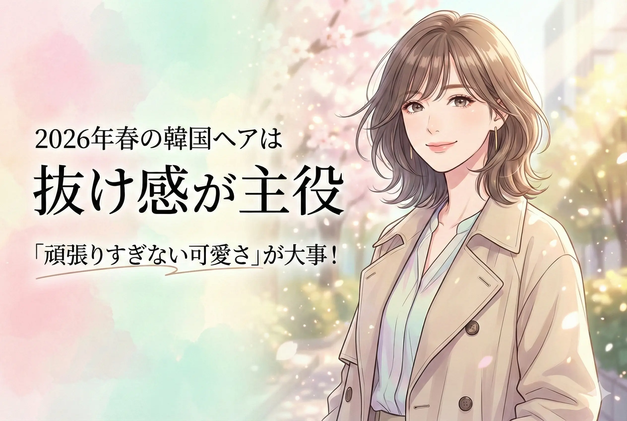 抜け感が主役。2026年春の韓国ヘアは「頑張りすぎない可愛さ」が重要な理由