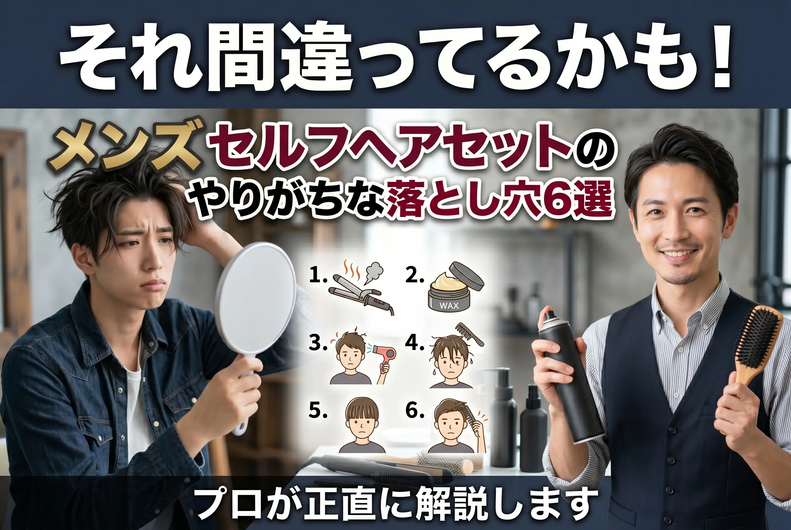 それ間違ってるかも！セルフヘアセットのやりがちな落とし穴6選｜プロが正直に解説します