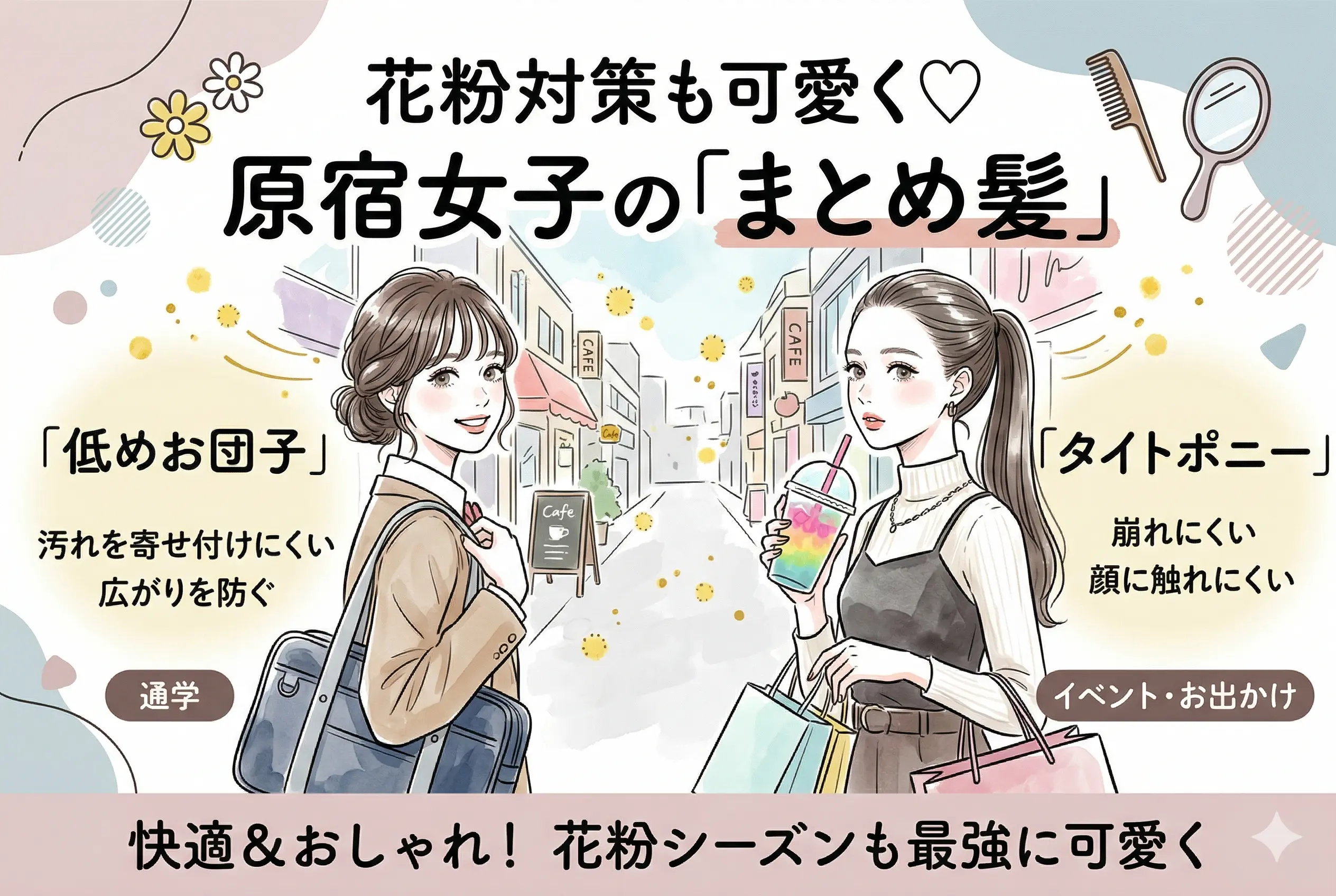 花粉で髪がボロボロ?原宿女子が実践する、汚れを寄せ付けない“まとめ髪”の新常識