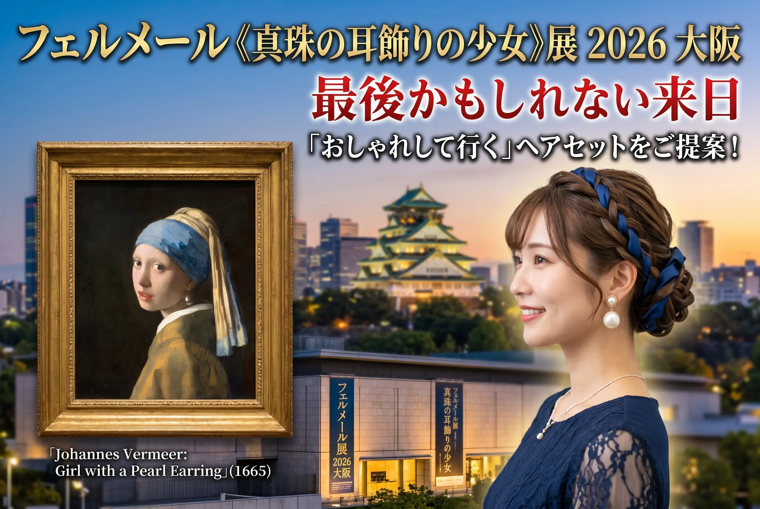 フェルメール《真珠の耳飾りの少女》展2026大阪｜最後かもしれない来日に「おしゃれして行く」ヘアセットをご提案！