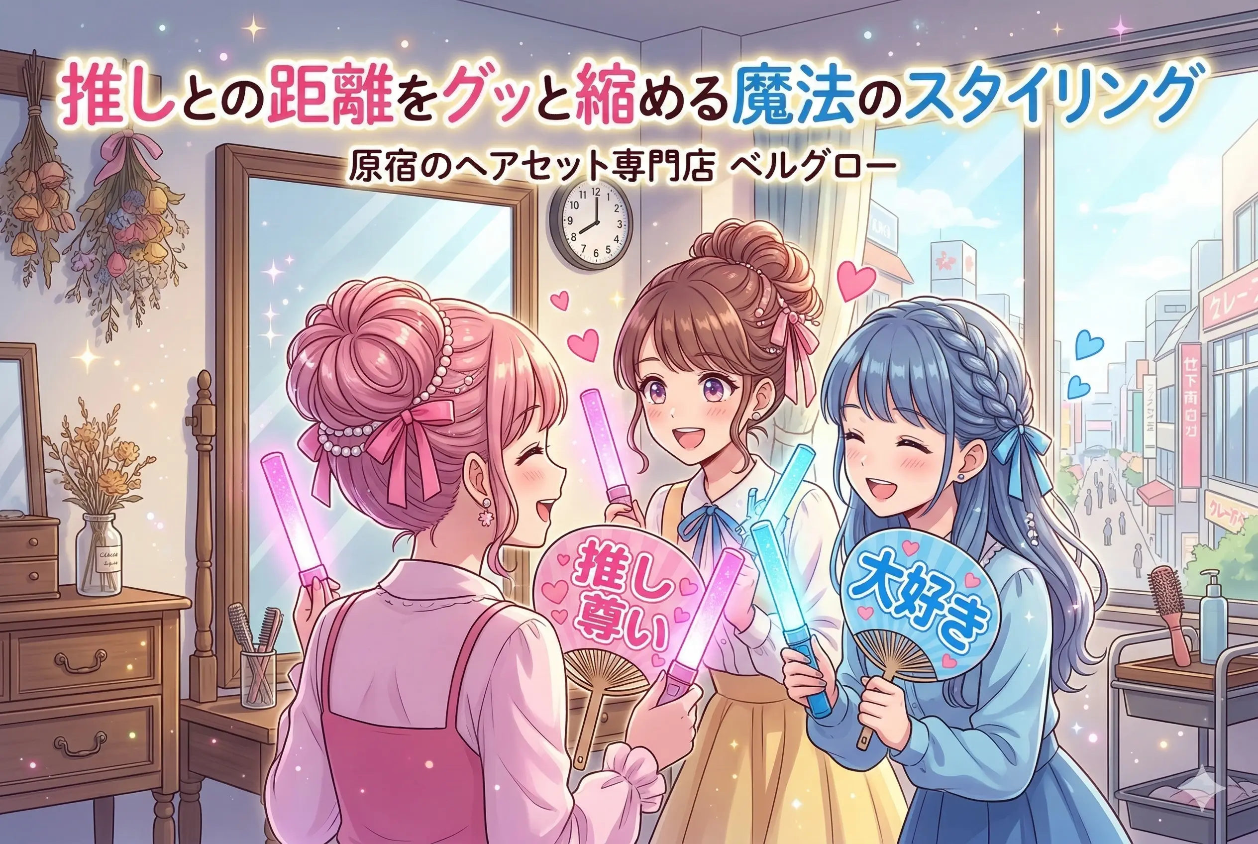 推しへの愛を最高の姿で。ベルグロー原宿で叶える推し活ヘアセット