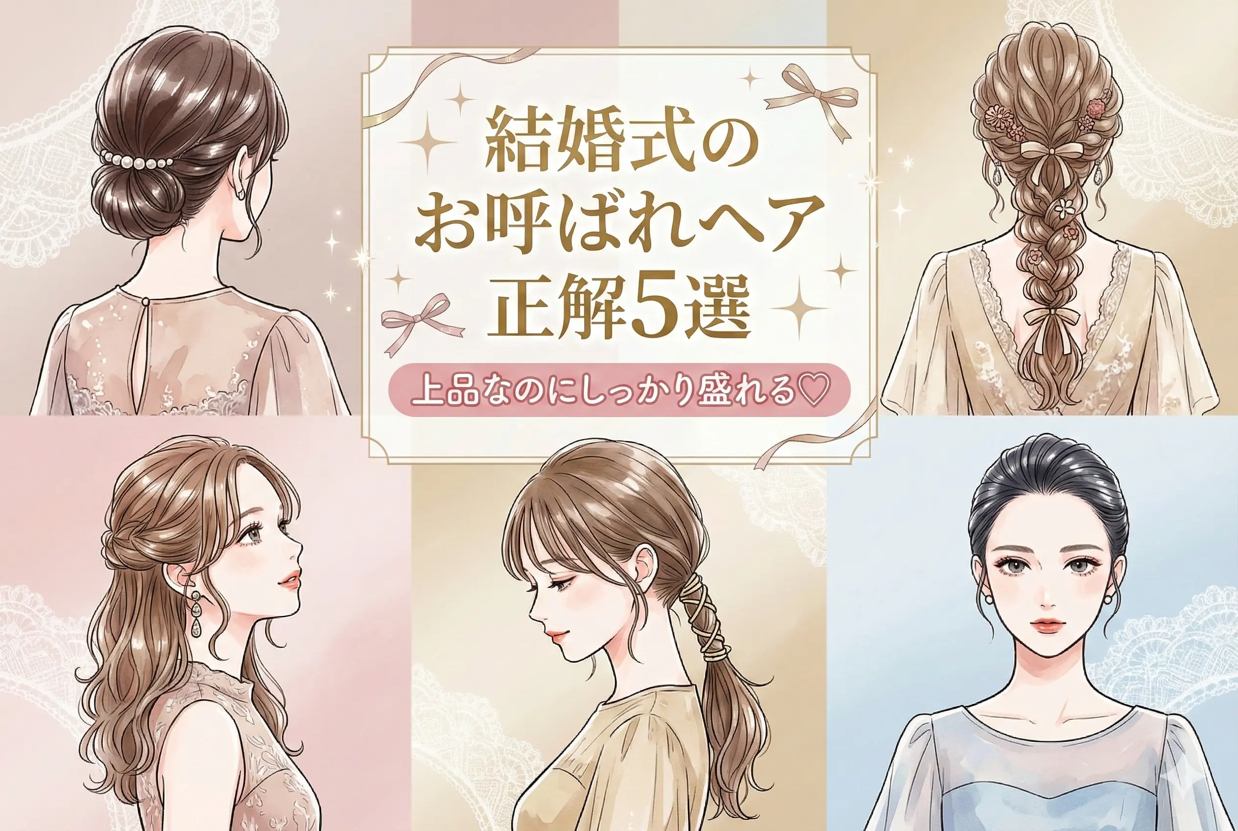 結婚式参列用ヘアセットの注意点と失敗しないヘアセット5選｜マナーも可愛さも両立したい人へ