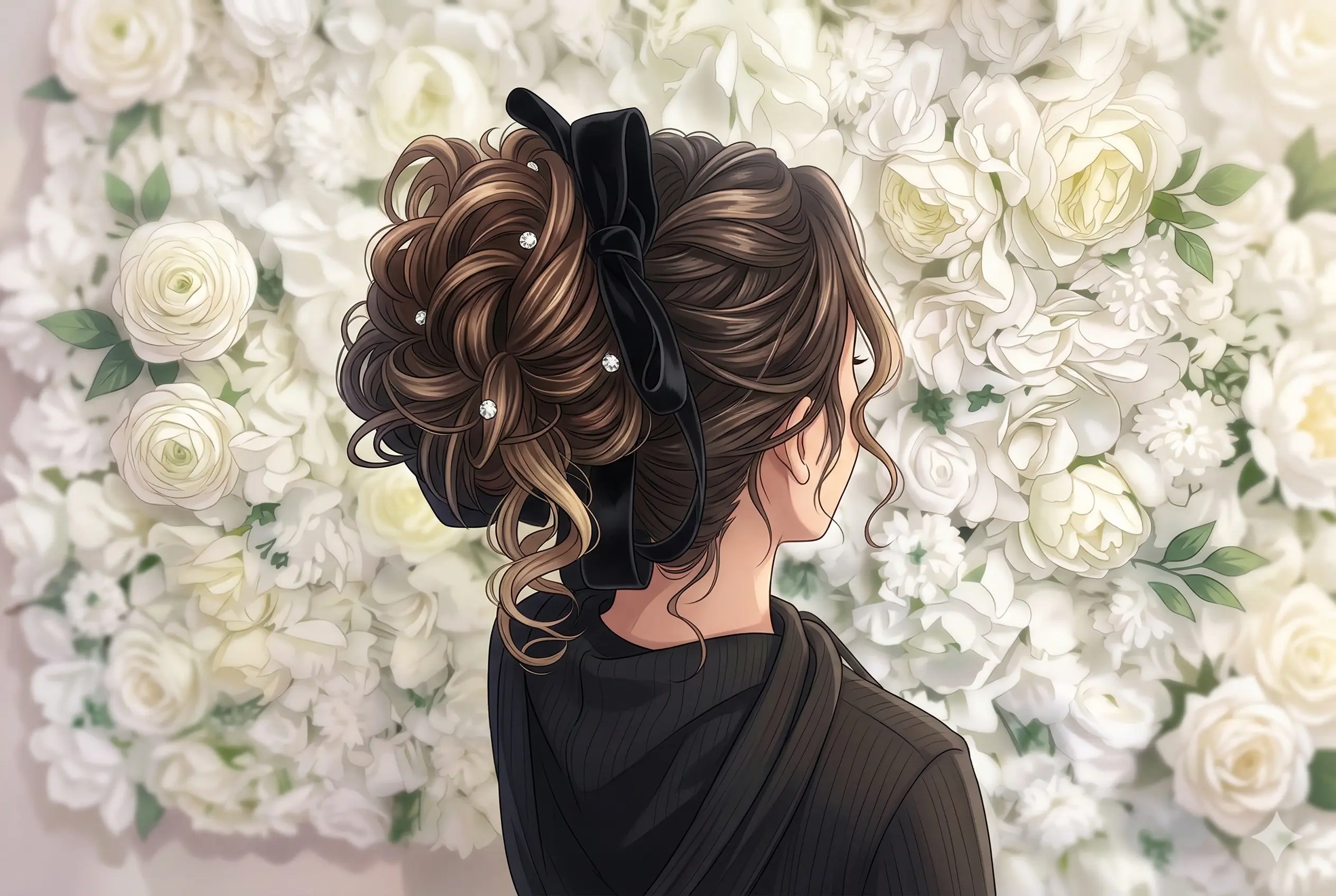 黒リボン×キラキラピンが最強に映える♡2026年最新「フレンチガーリー」アップヘア攻略法