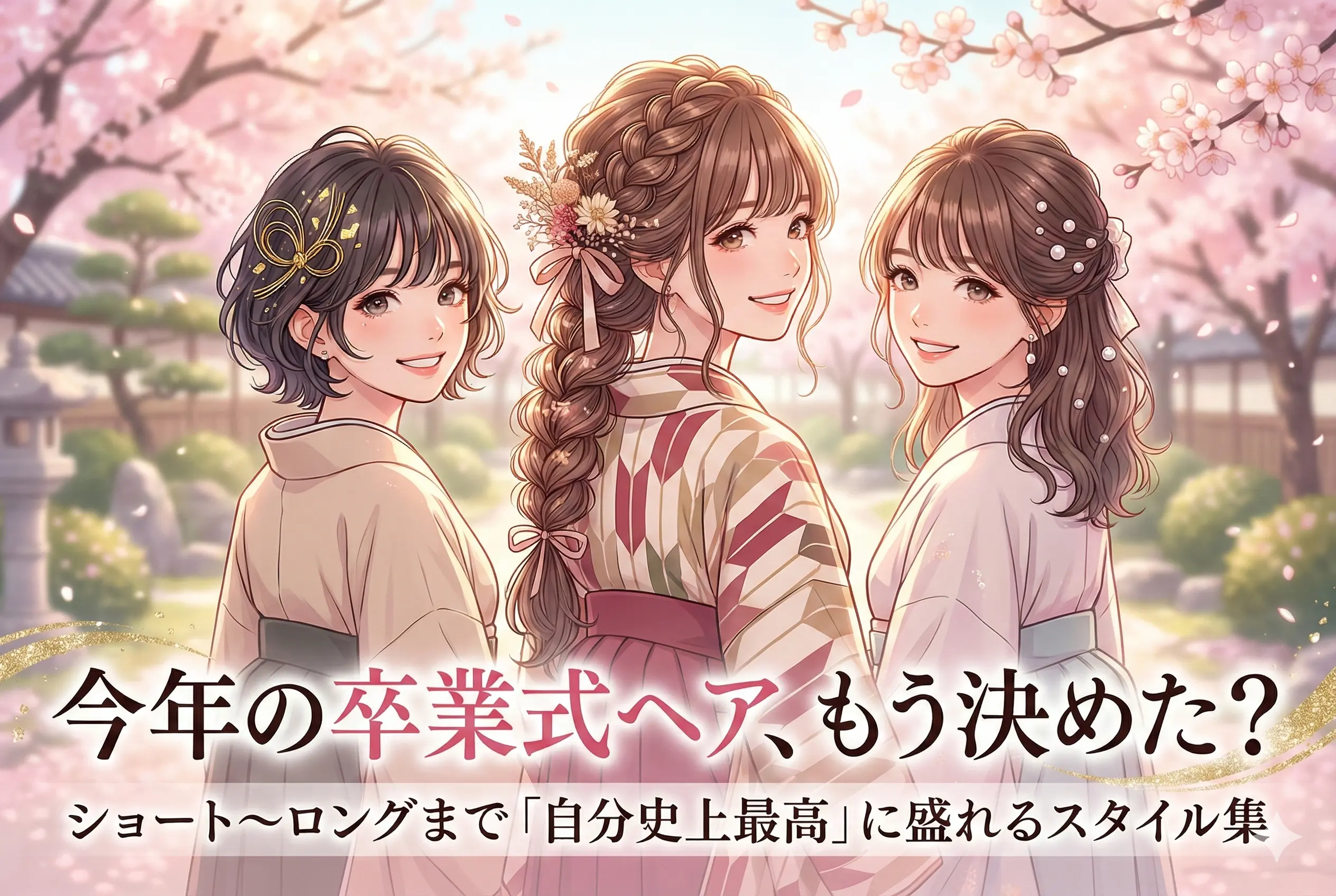 【2026年最新】卒業式の袴ヘア決定版!ショート〜ロングまで「自分史上最高」に盛れるスタイル集