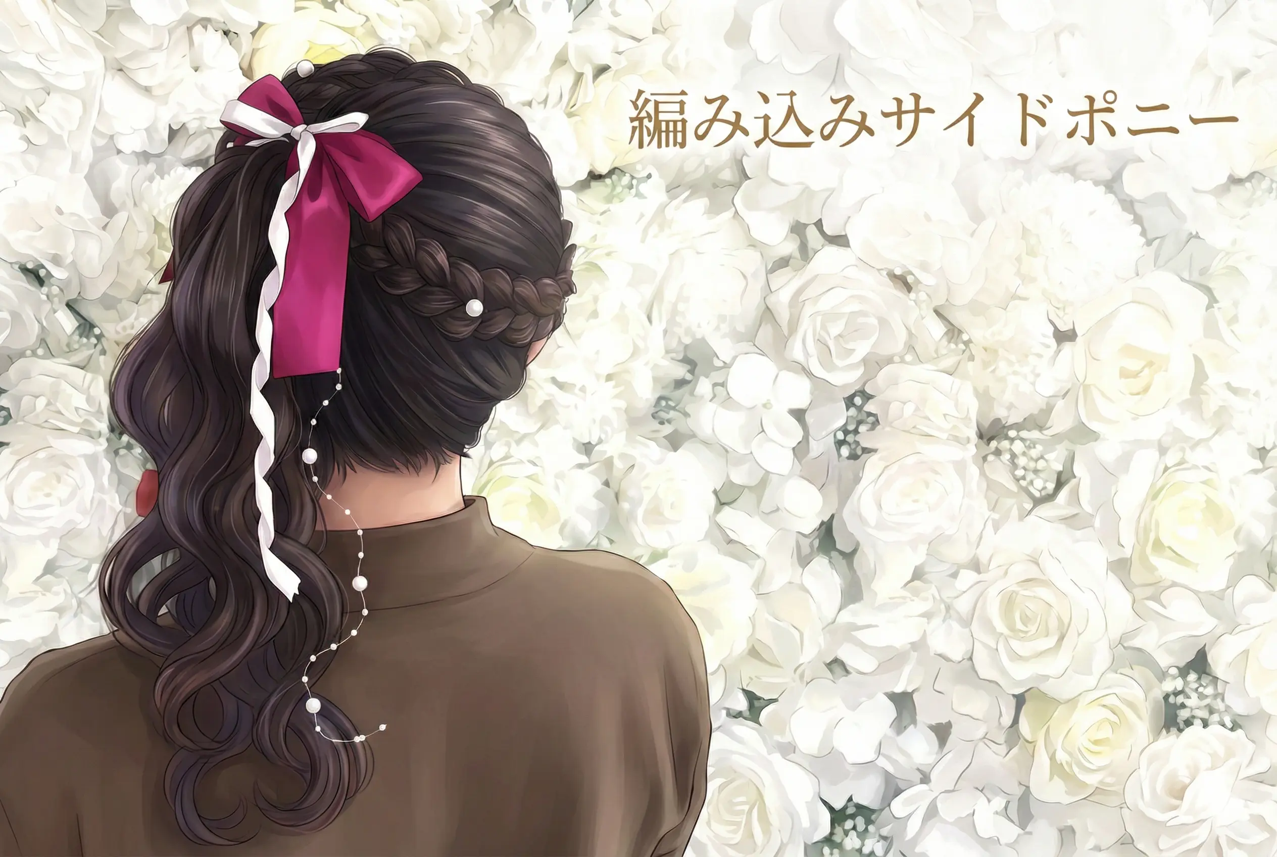 編み込みサイドポニーで叶える♡大人ガーリーな推し活ヘアアレンジ