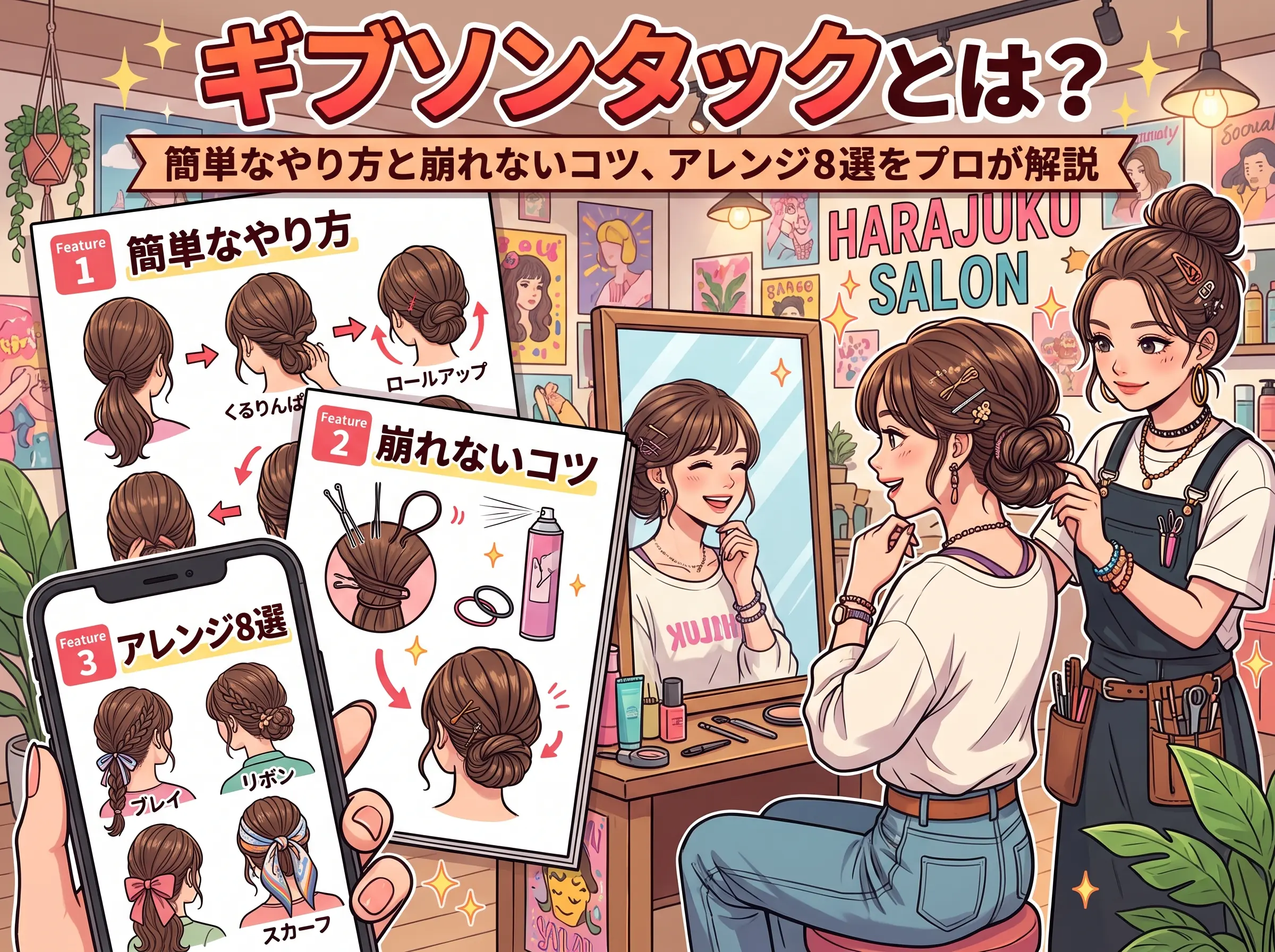 ギブソンタックとは？簡単なやり方と崩れないコツ、アレンジ8選をプロが解説