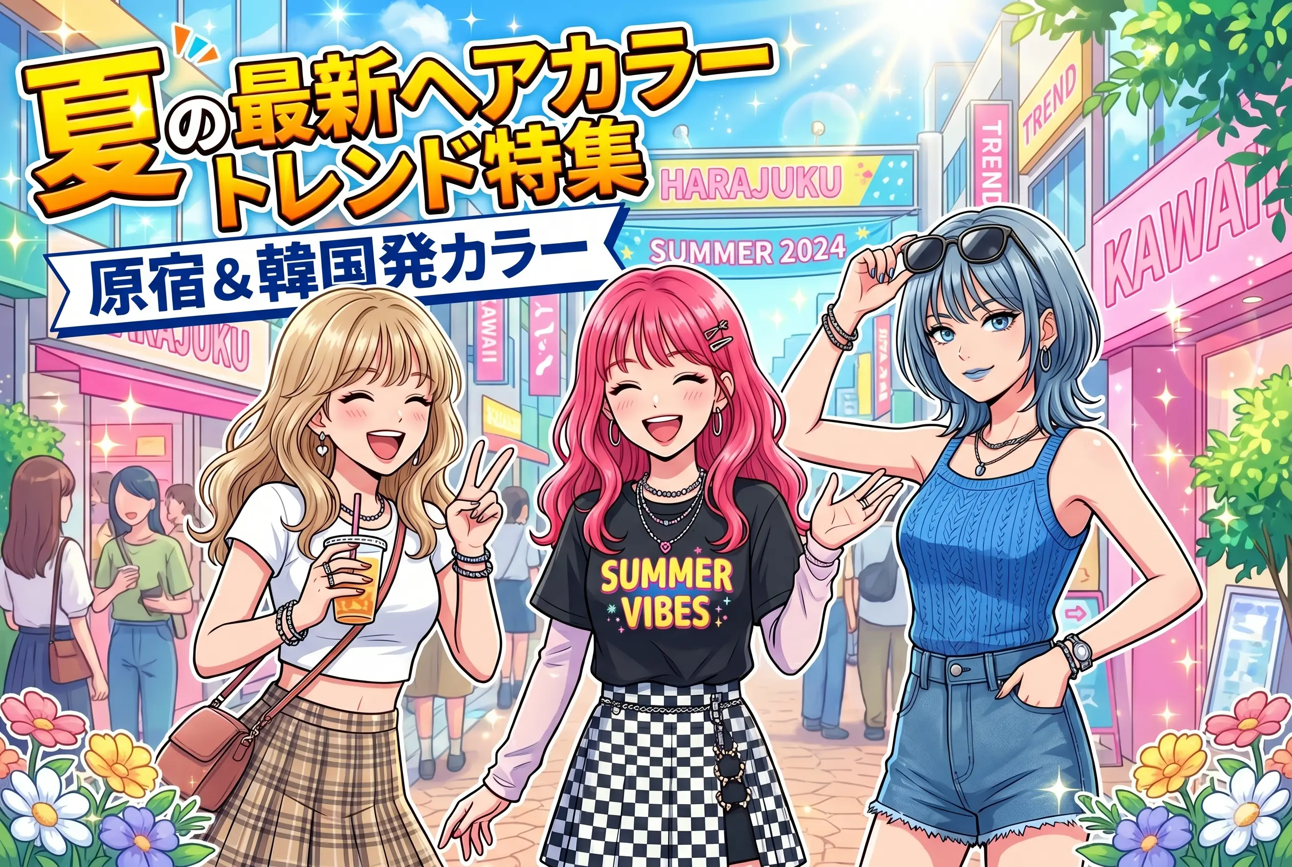 夏の最新ヘアカラートレンド特集｜原宿で今一番多い色・韓国発カラー・パーソナルカラー別まとめ