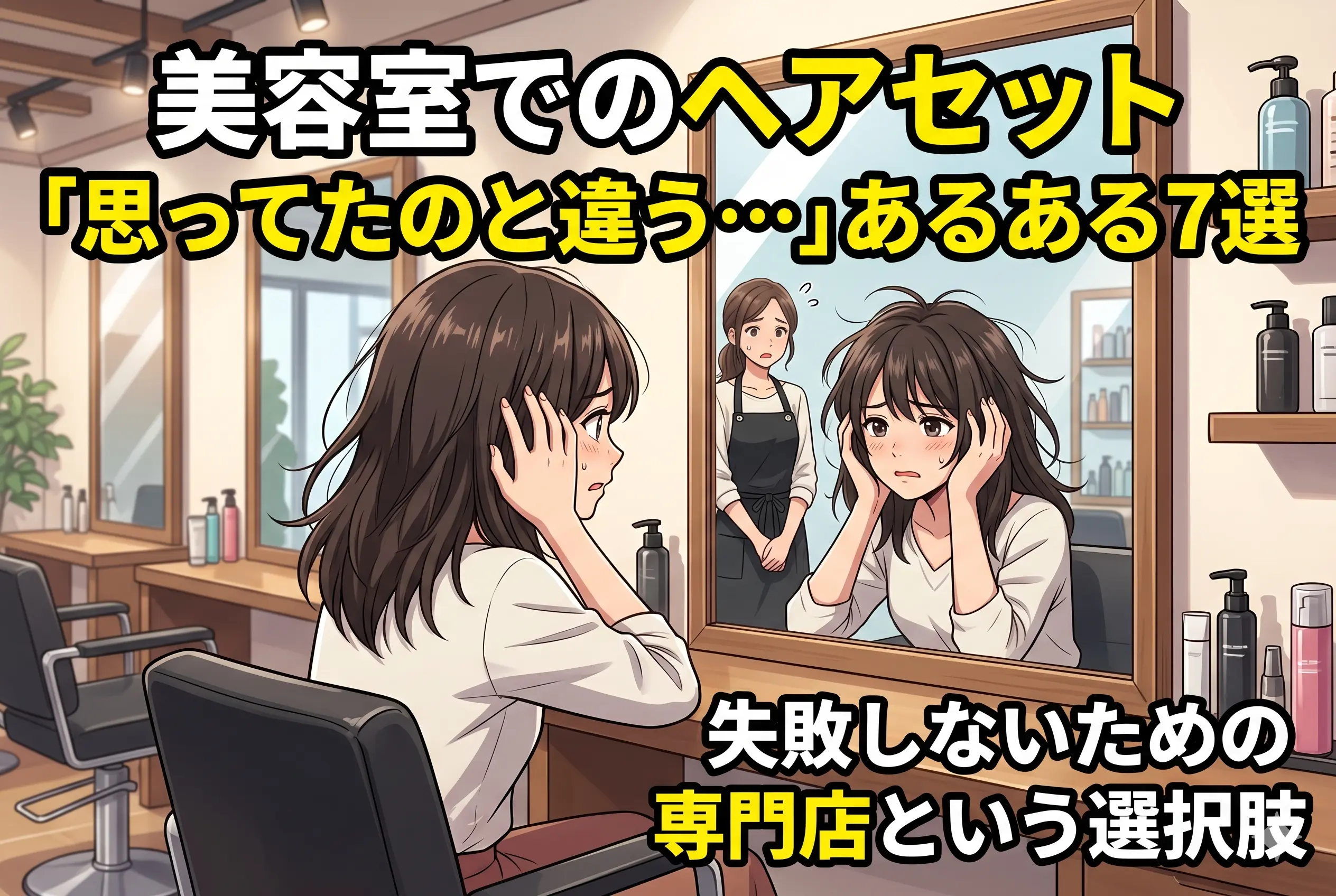 美容室でのヘアセット「思ってたのと違う…」あるある7選｜失敗しないための専門店という選択肢