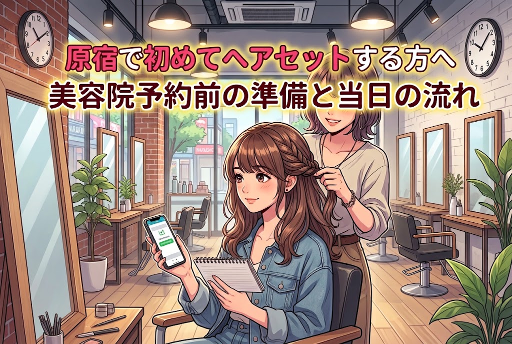 原宿で初めてヘアセットする方へ｜美容院予約前の準備と当日の流れ