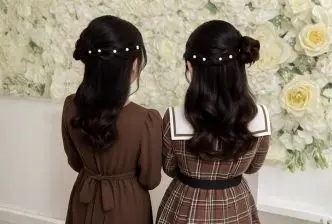 くるみちゃんヘアで仲良しペアアレンジが完成しました♪