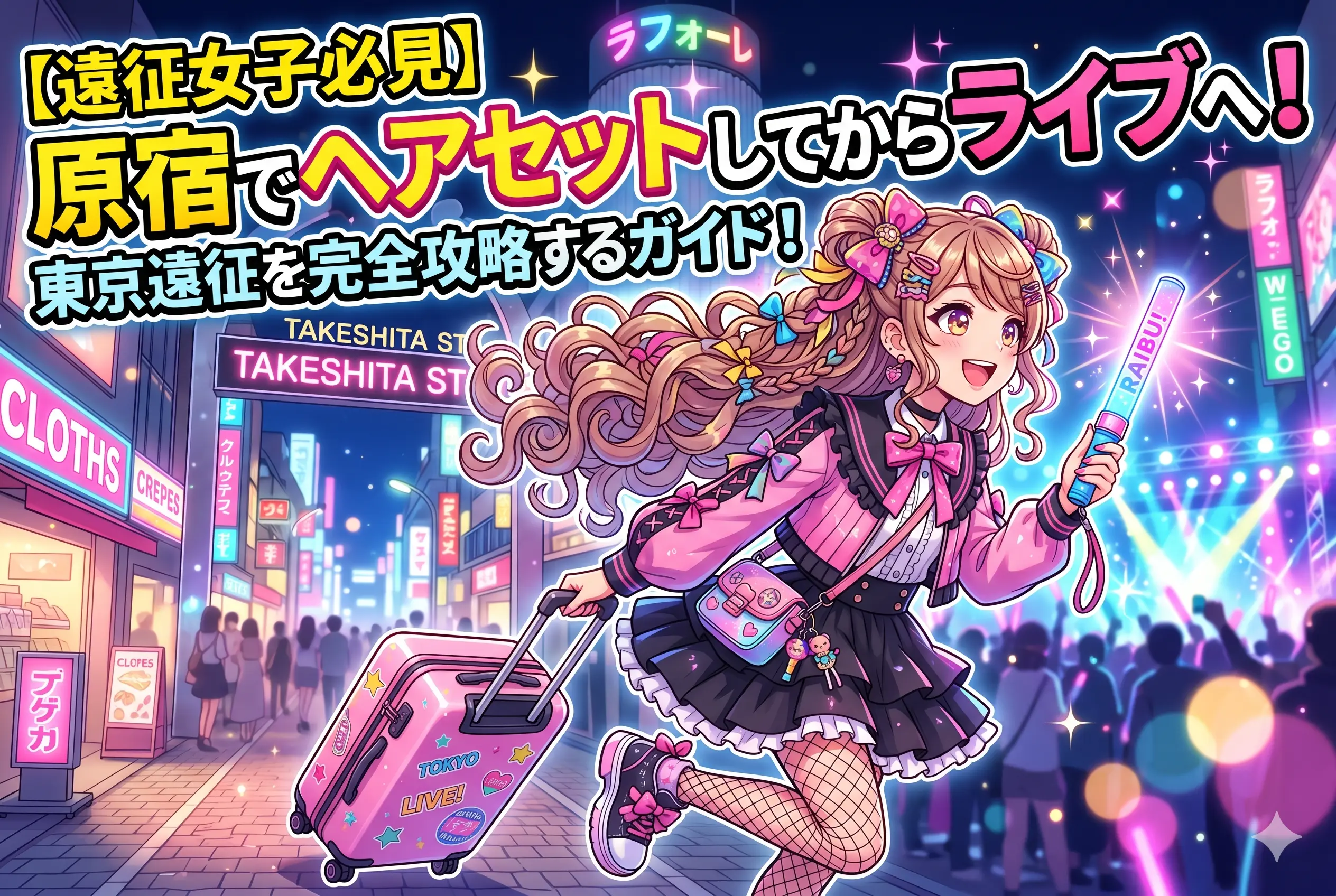 【遠征女子必見】原宿でヘアセットしてからライブへ！東京遠征を完全攻略するガイド！